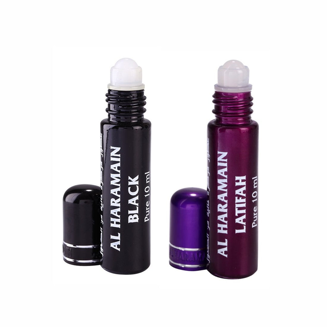 Al Haramain Black &amp; Latifah Roll On Attar Pack of 2 x 10ml