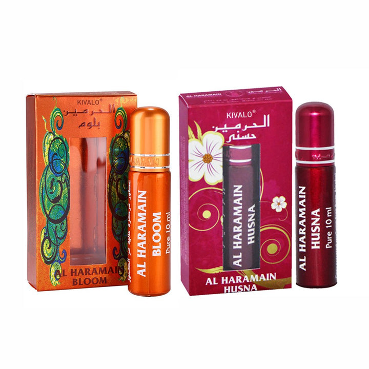 Al Haramain Bloom &amp; Husna Roll On Attar Pack of 2 x 10ml