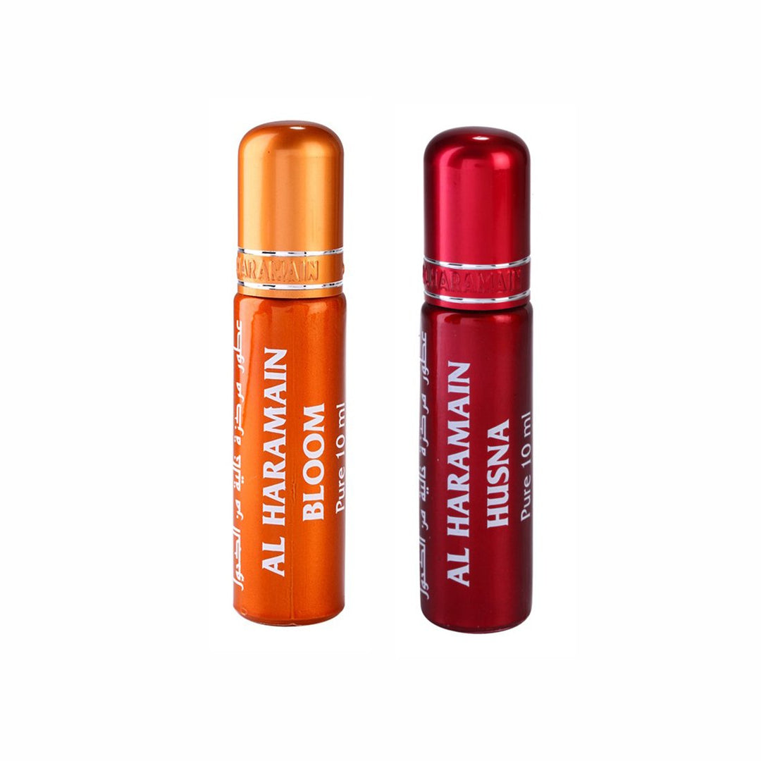 Al Haramain Bloom &amp; Husna Roll On Attar Pack of 2 x 10ml