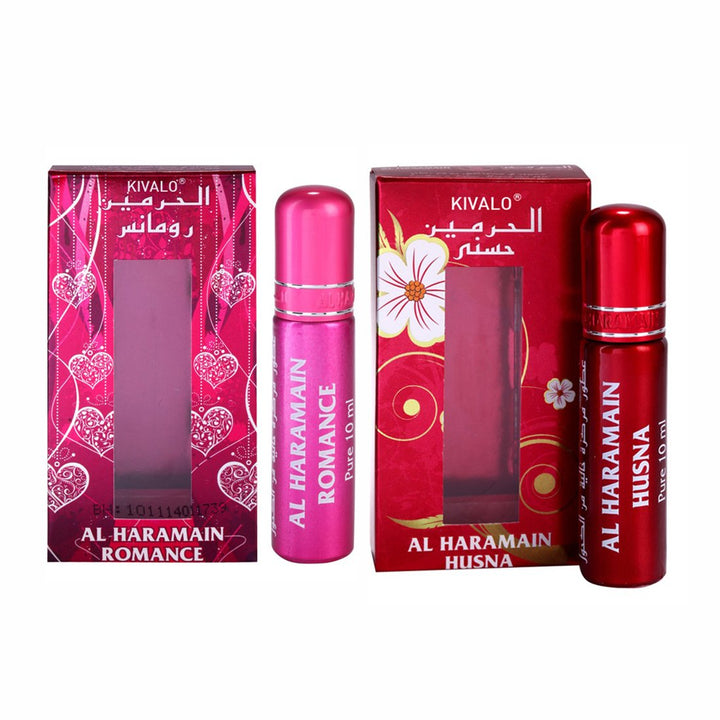 Al Haramain Romance &amp; Husna Roll On Attar 10 ml Pack of 2