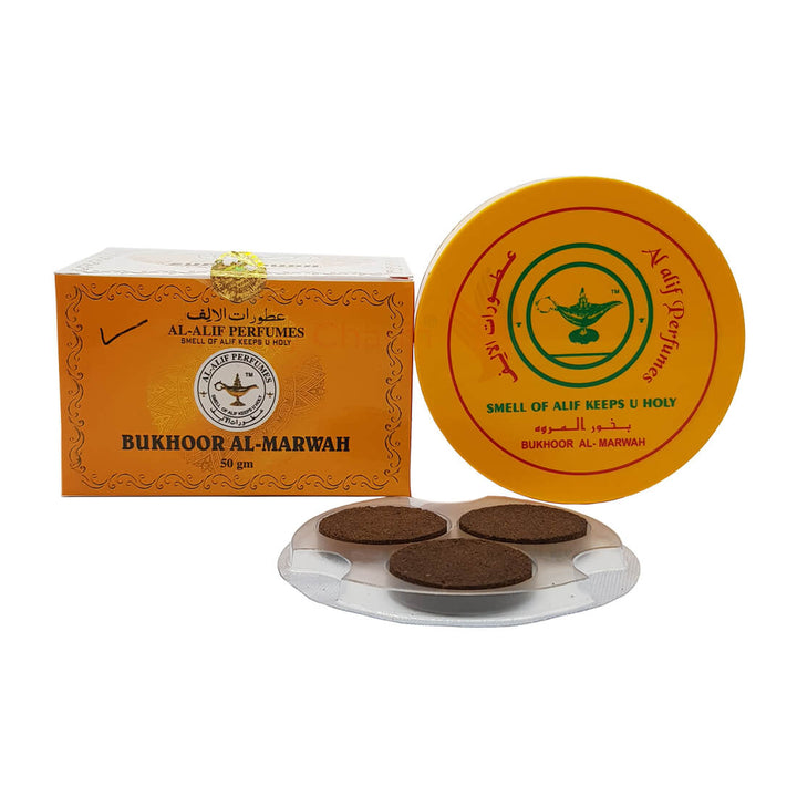 Al Alif Bukhoor Al-Marwah Bakhoor Coin Home Fragrance - 50g