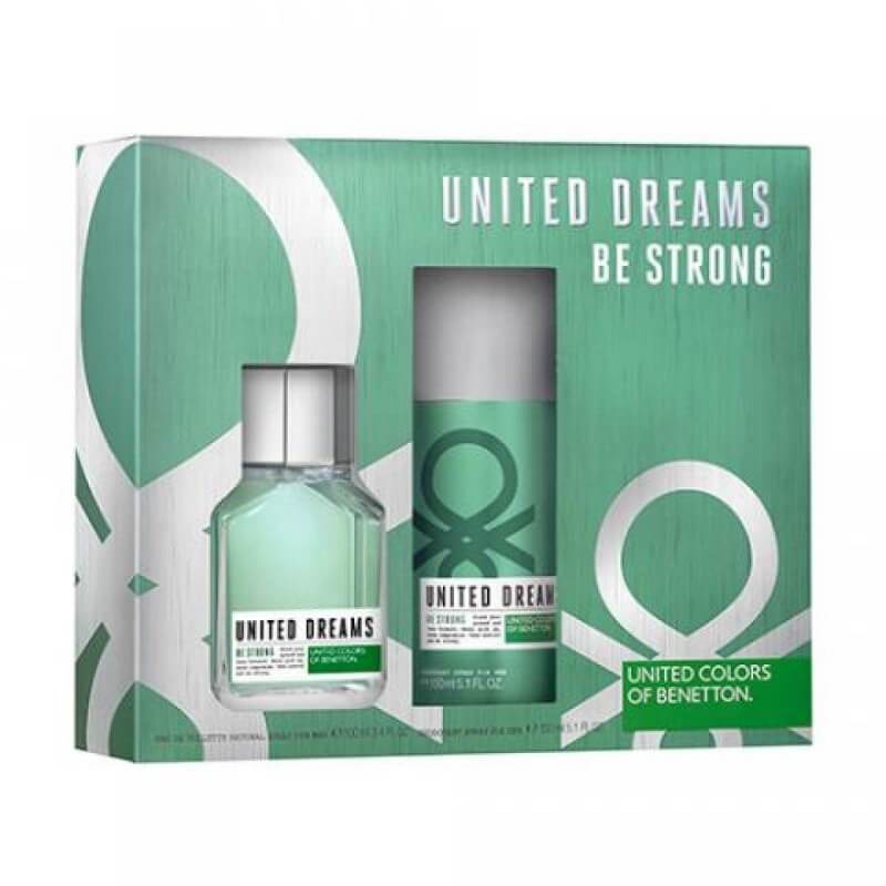 United Colours of Benetton Be Strong Perfume Gift Set for Men EDT 100ml + Deodorant Spray 150ml