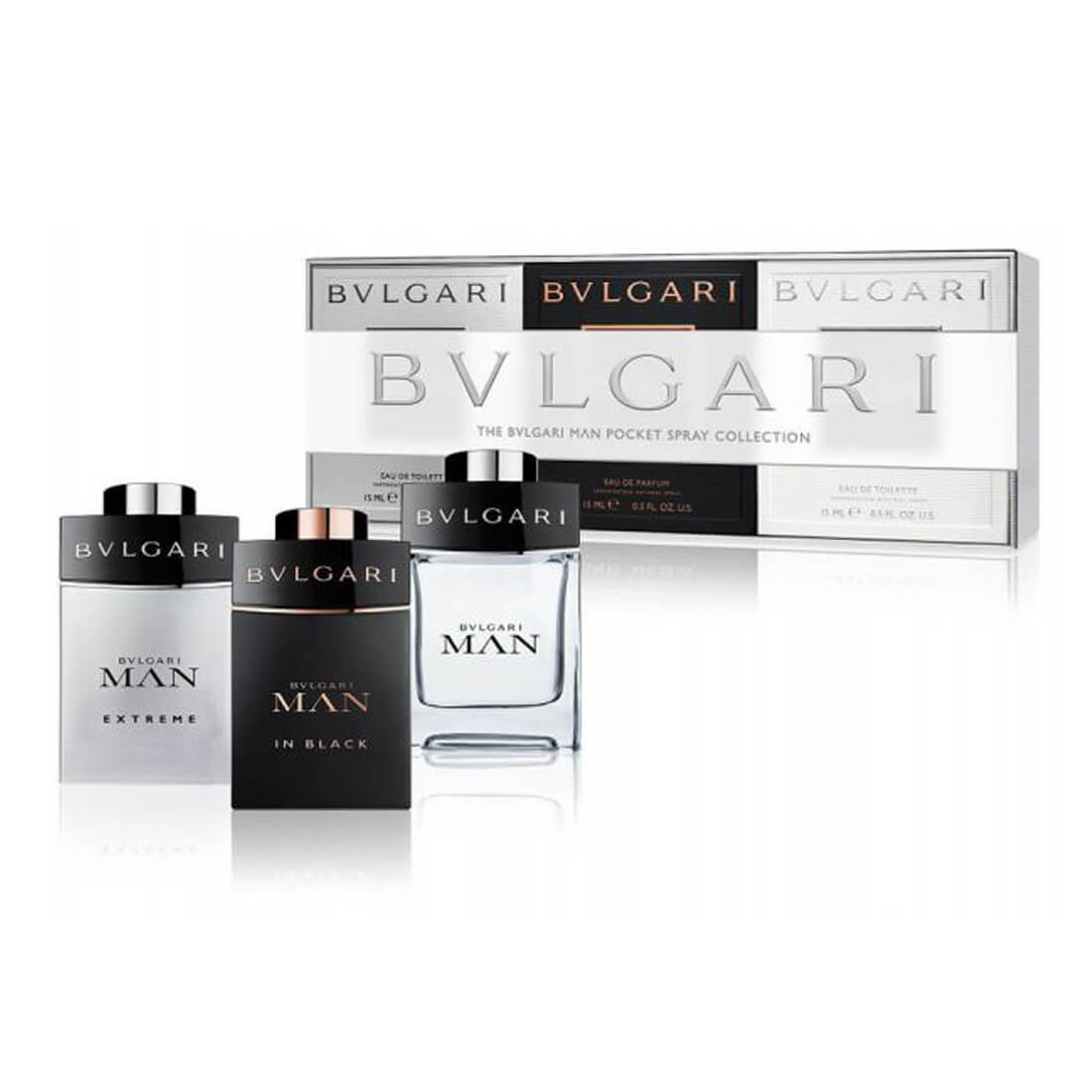 Bvlgari Man Pocket Spray Collection Gift Set Pack of 3