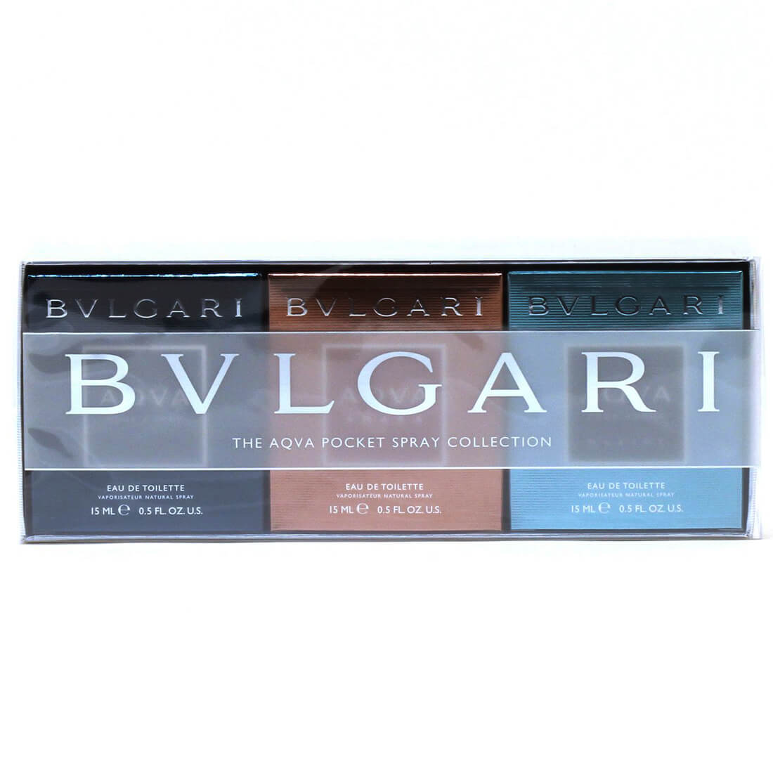Bvlgari The Aqva Pocket Spray Collection Gift Set For Men 3 x 15ml