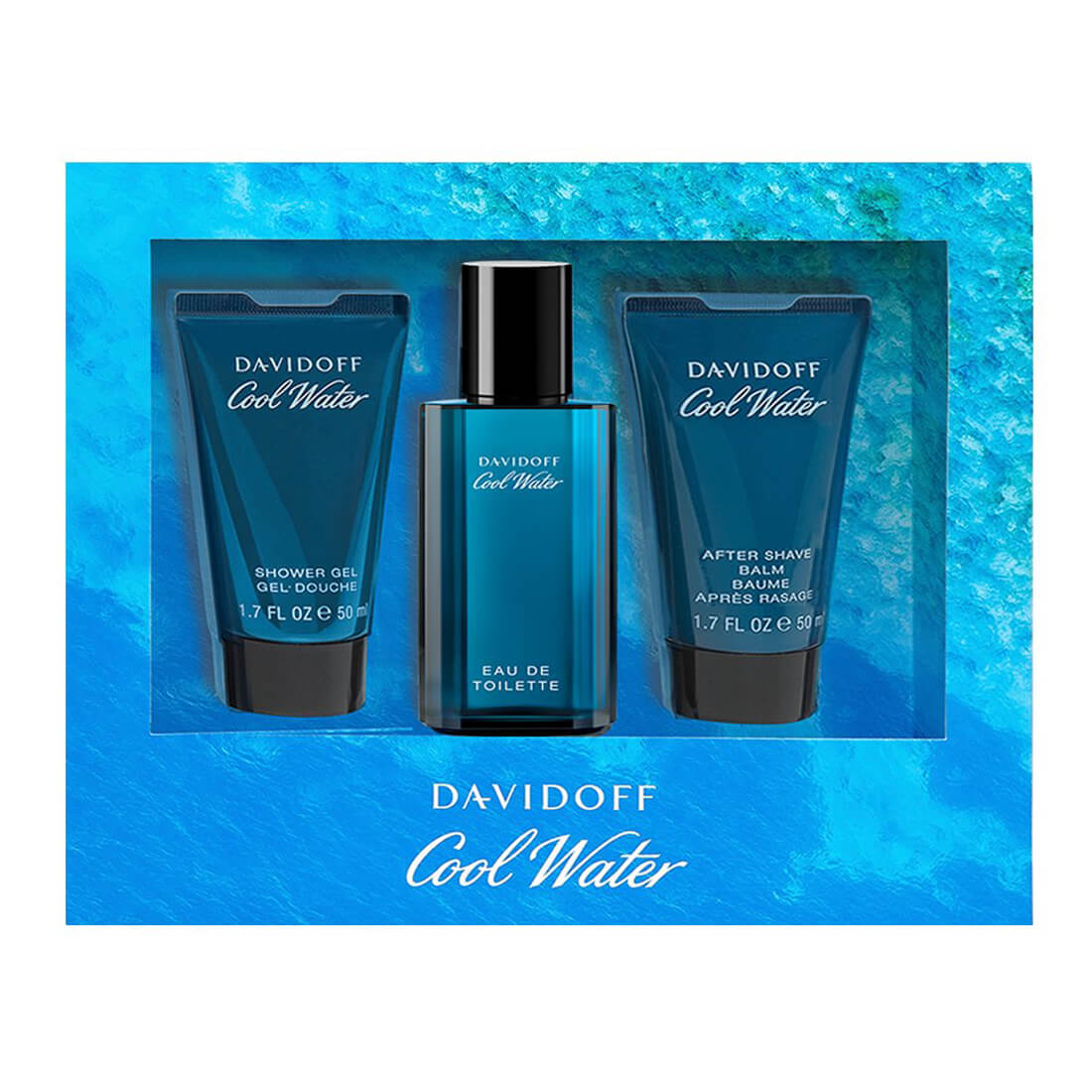 Davidoff Cool Water Eau De Toilette Gift Set For Men