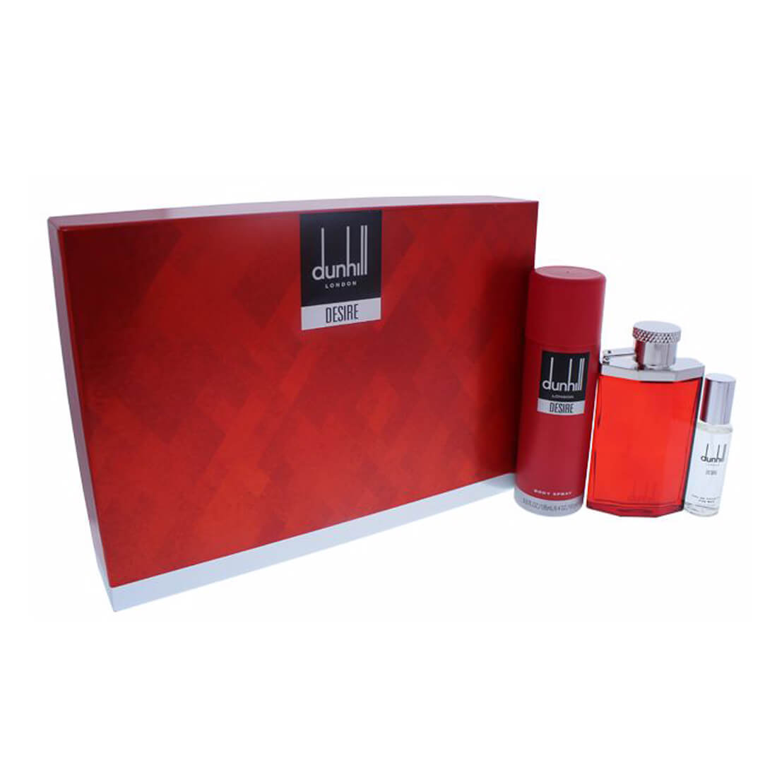 Dunhill Desire Red Gift Set For Men EDT 100ml + Body Spray 195ml + Natural Spray 30ml