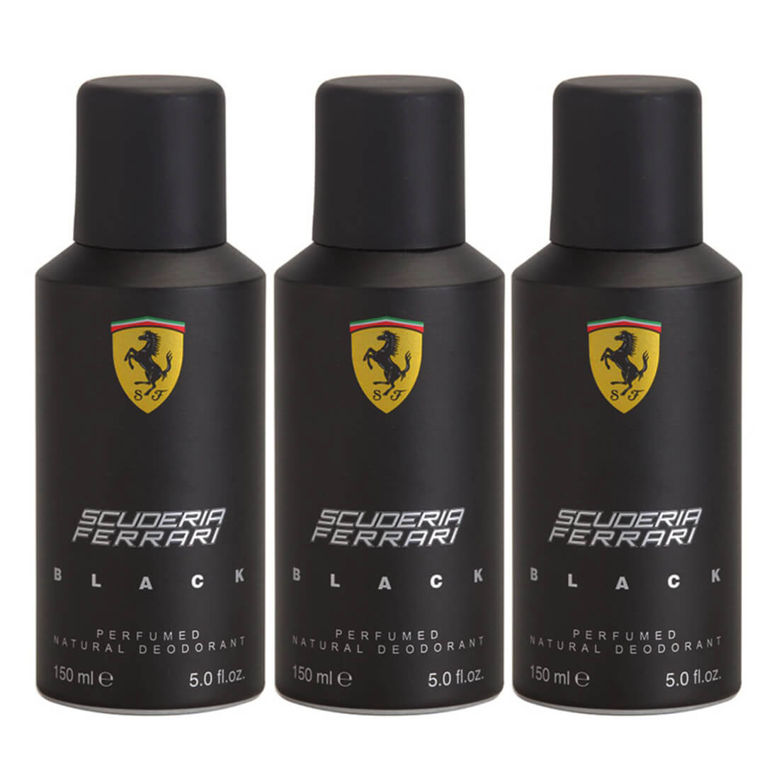 Ferrari Scuderia Black Deodorant Pack Of 3 - 150ml