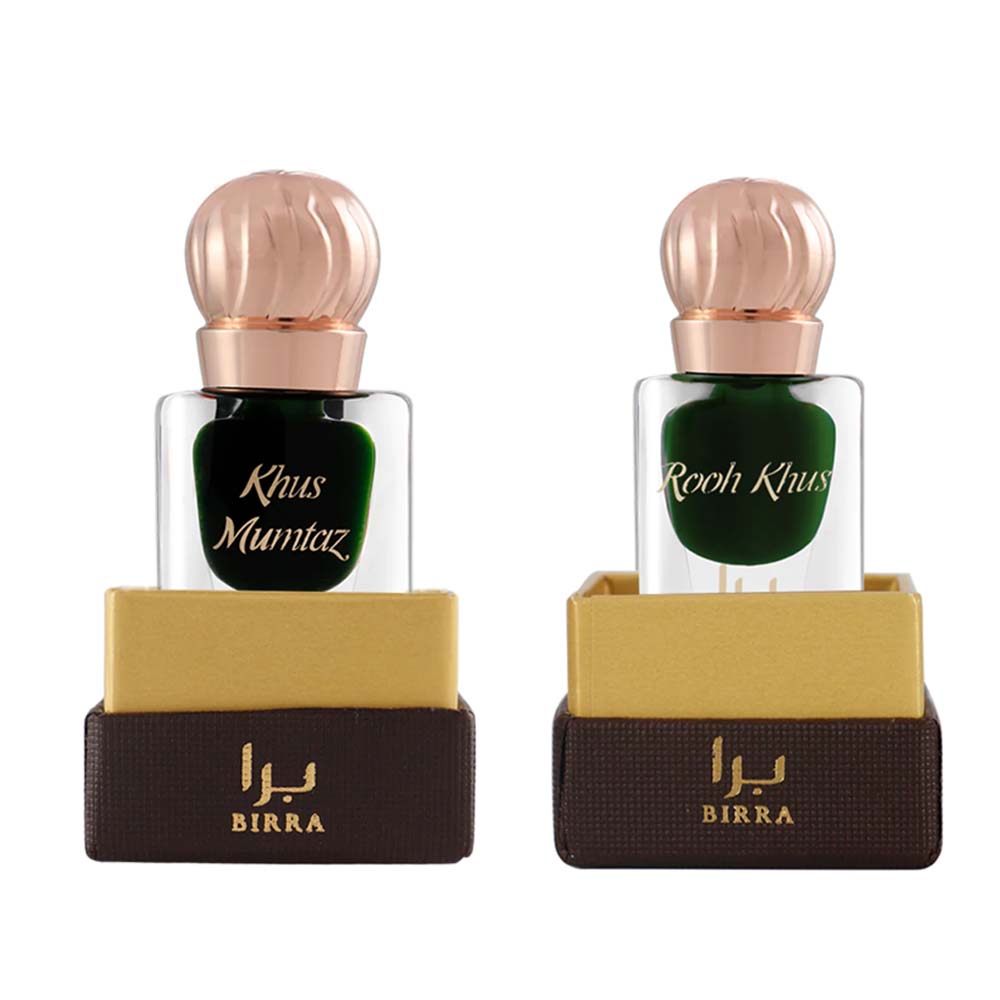 Khus Mumtaz &amp; Rooh Khus Pack of 2 Attar By Birra