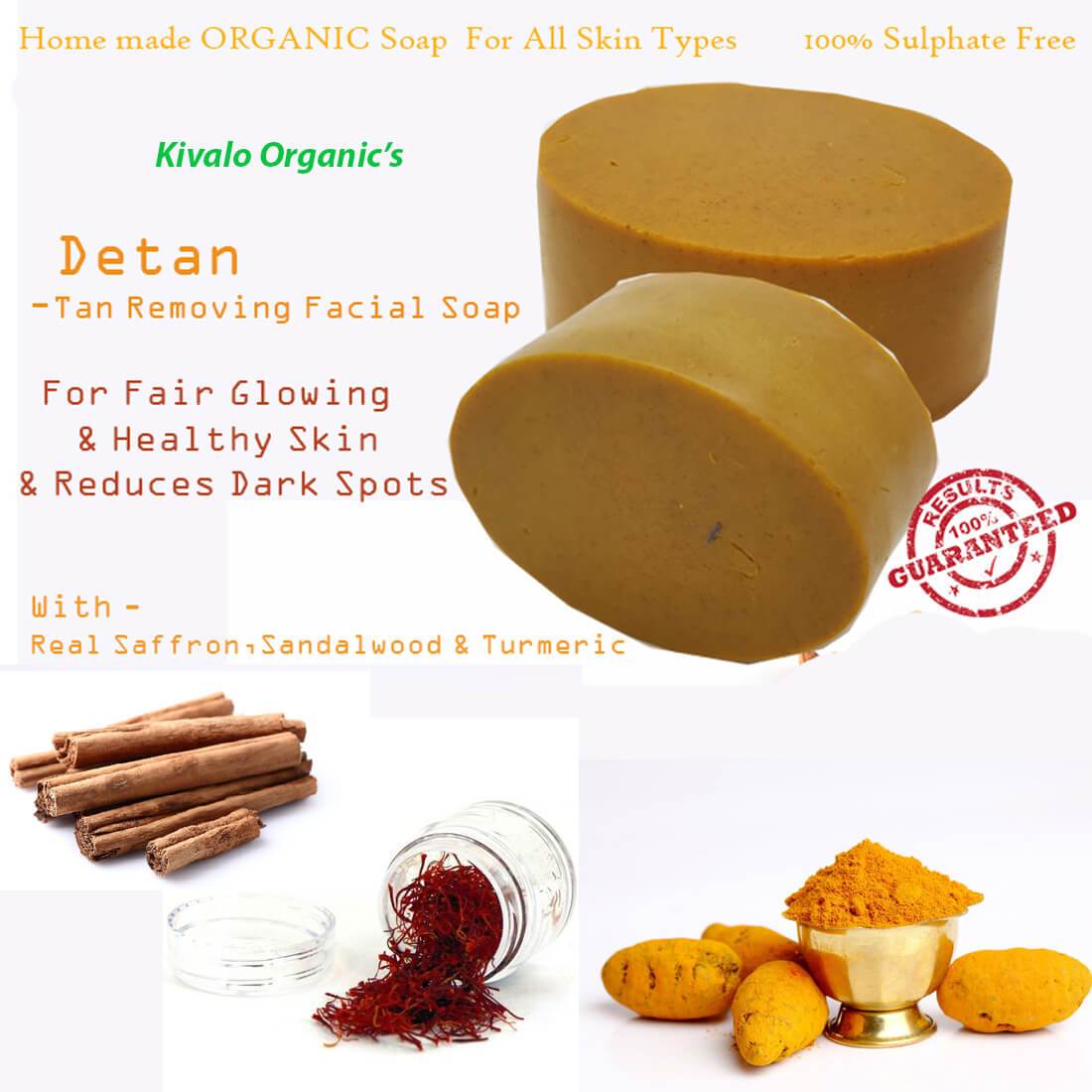 Organic Soap for De-Tan And Anti Aging