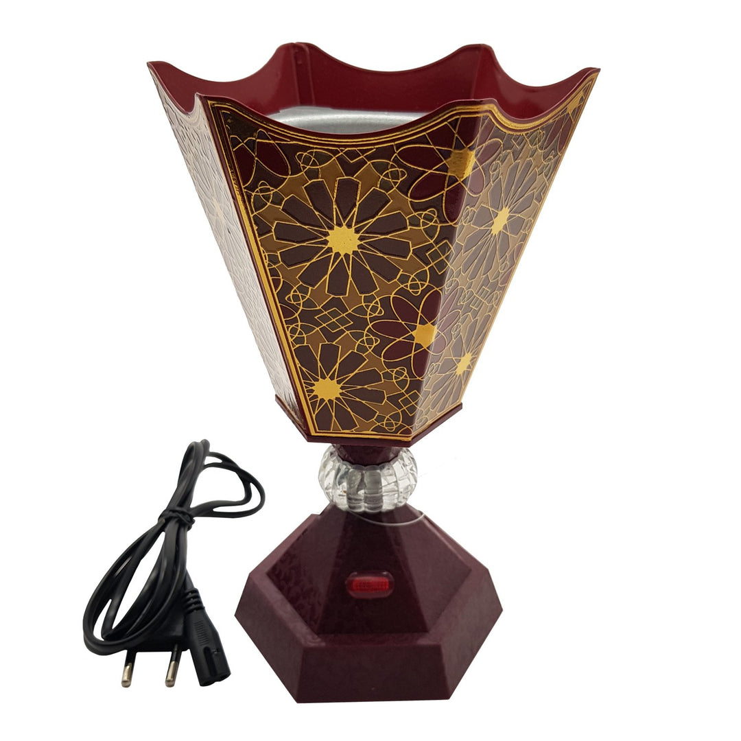 Electrical Bakhoor Burner &amp; 50g Fragrance Paste - Maroon