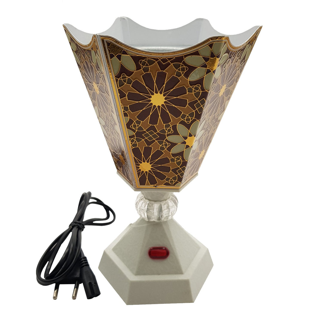 Electrical Bakhoor Incense Burner &amp; 50 g Fragrance Paste - White