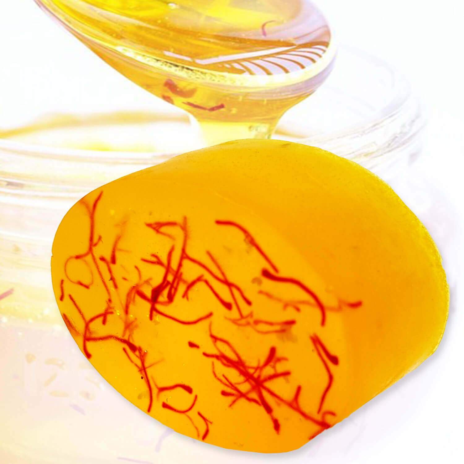Organic Honey Saffron Soap For Fairness And Glowing Skin