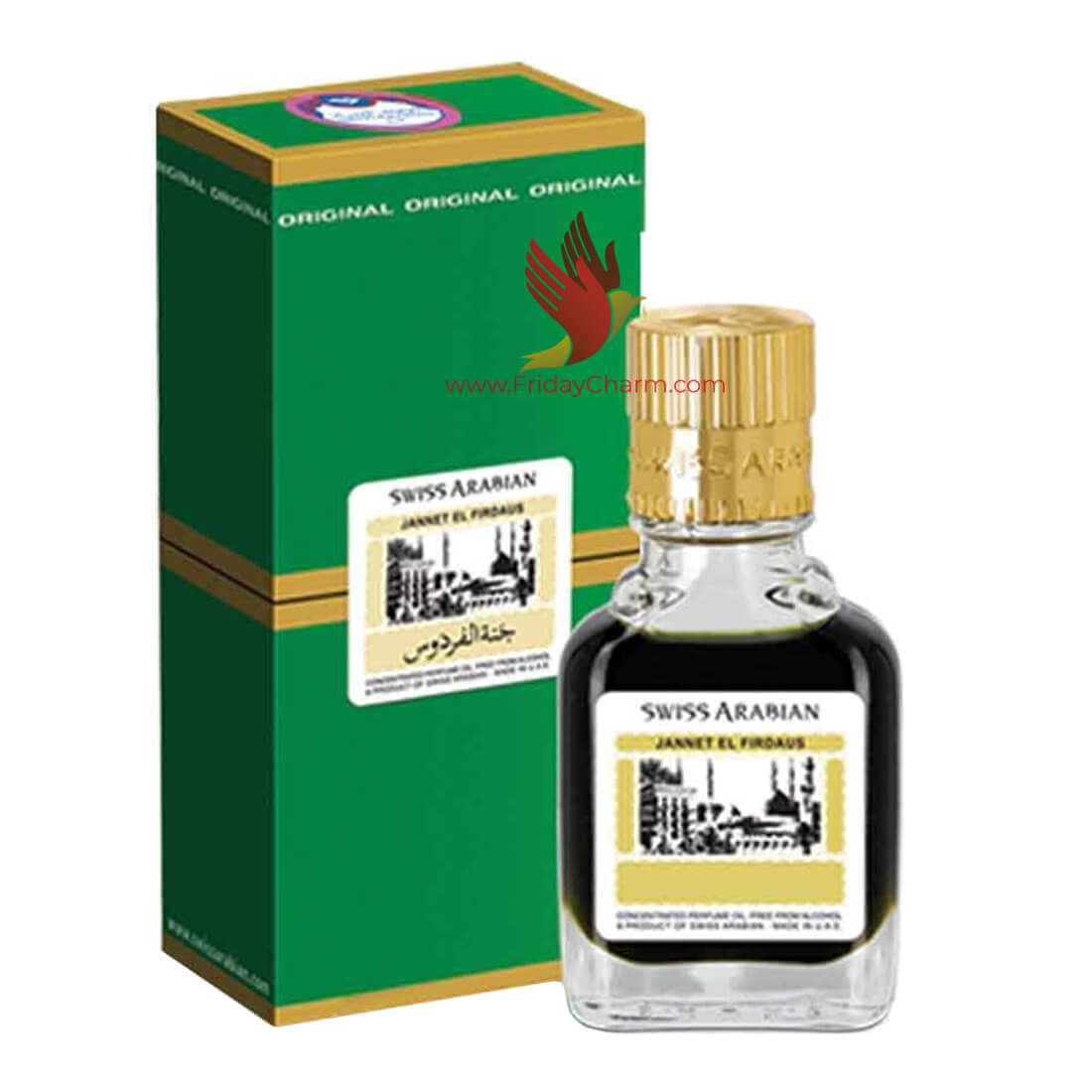 Swiss Arabian Jannat ul Firdaus 9ml Attar Red, White & Green Pack of 3