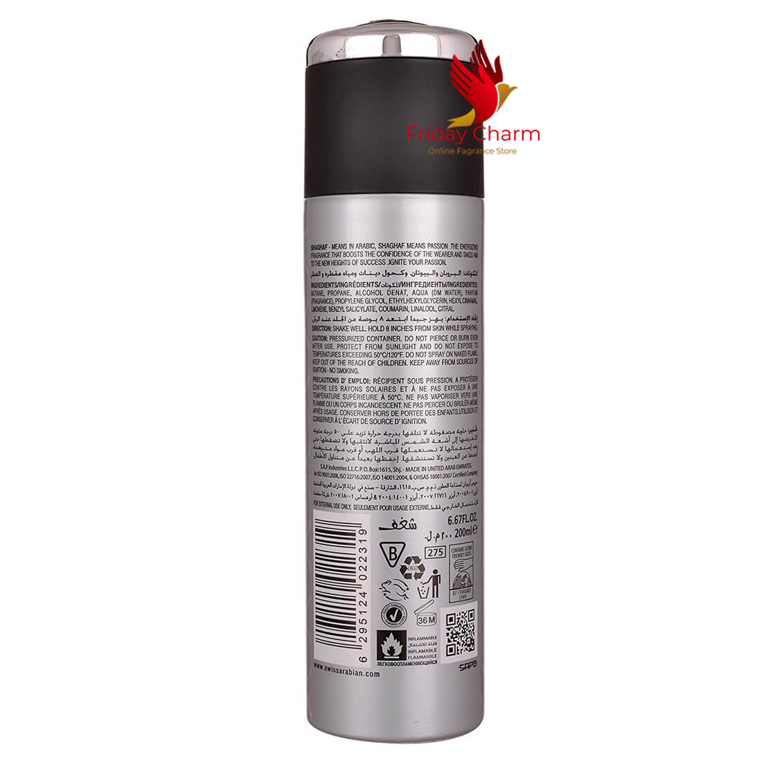 Swiss Arabian Shaghaf  Deodorant Spray - 200ml