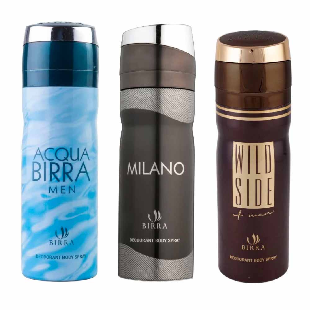 Birra Acqua, Milano, Wild Side Deodorant Pack of 3 200ml
