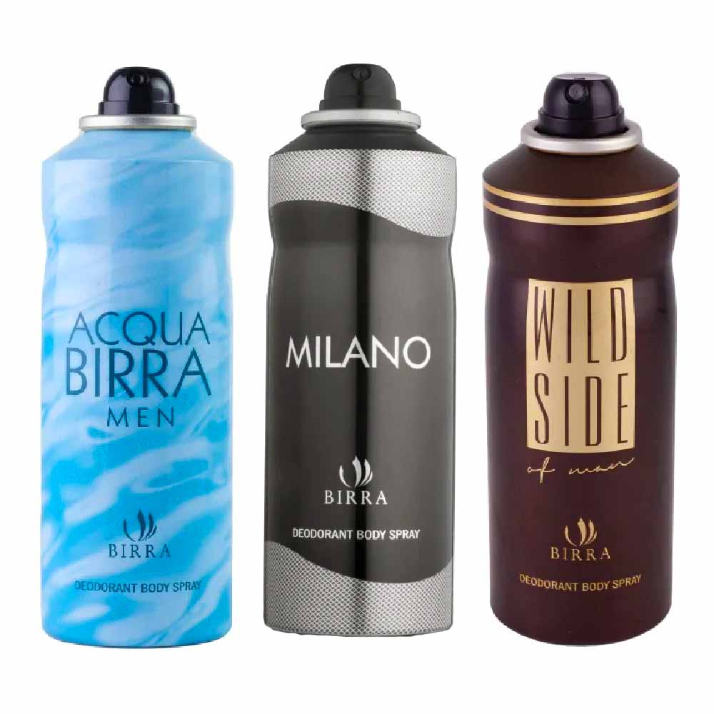 Birra Acqua, Milano, Wild Side Deodorant Pack of 3 200ml Each