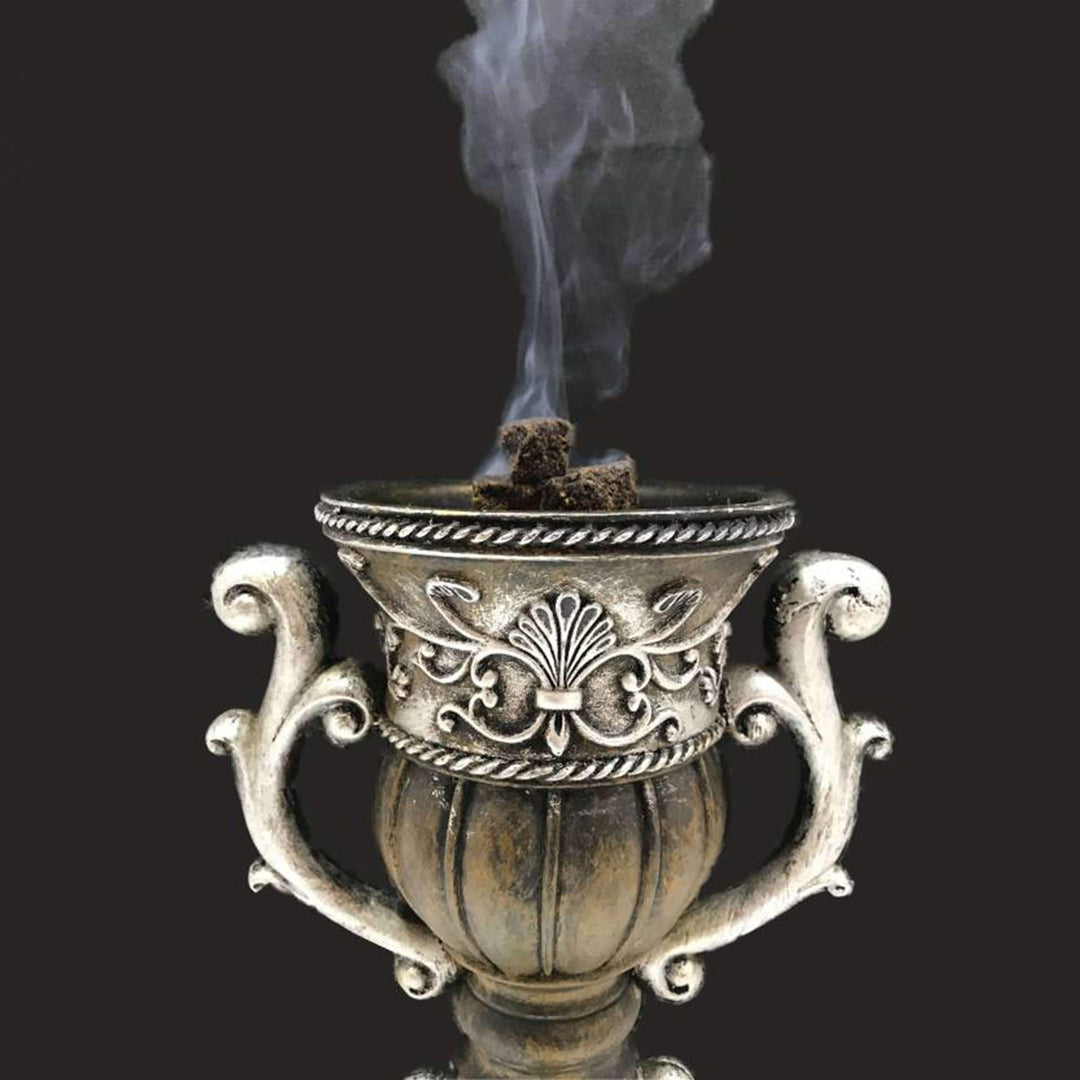 Electrical Bakhoor Burner &amp; 50g Fragrance Paste - Silver