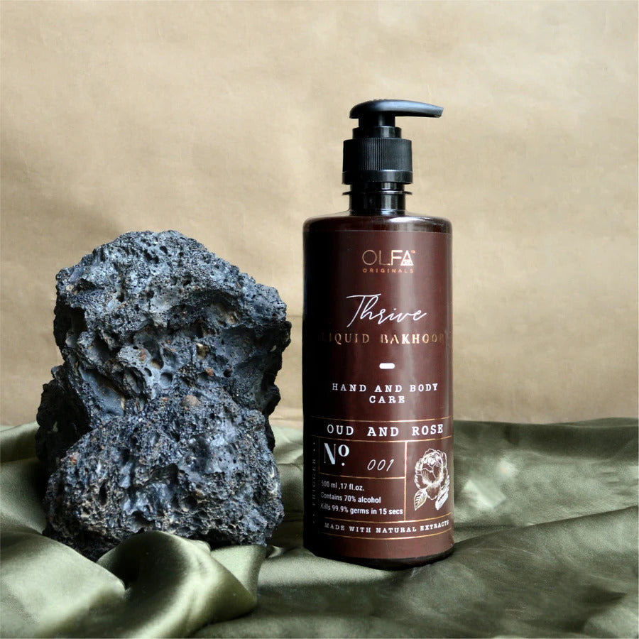 Thrive Hand Sanitizer oud and Rose 500ml