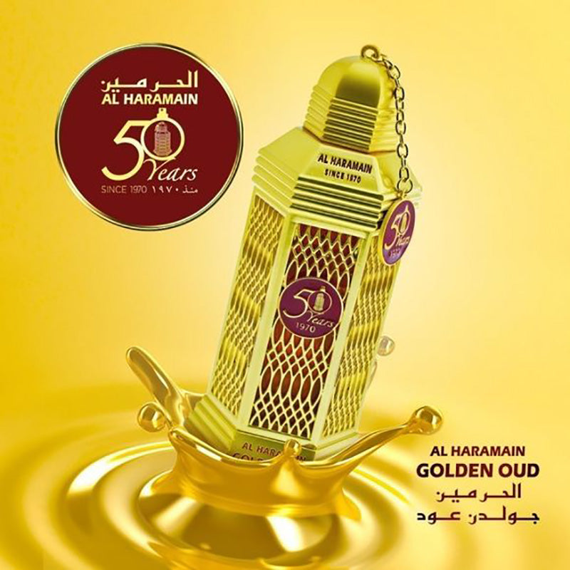 Al Haramain Golden Oud Spray For Unisex - 100ml