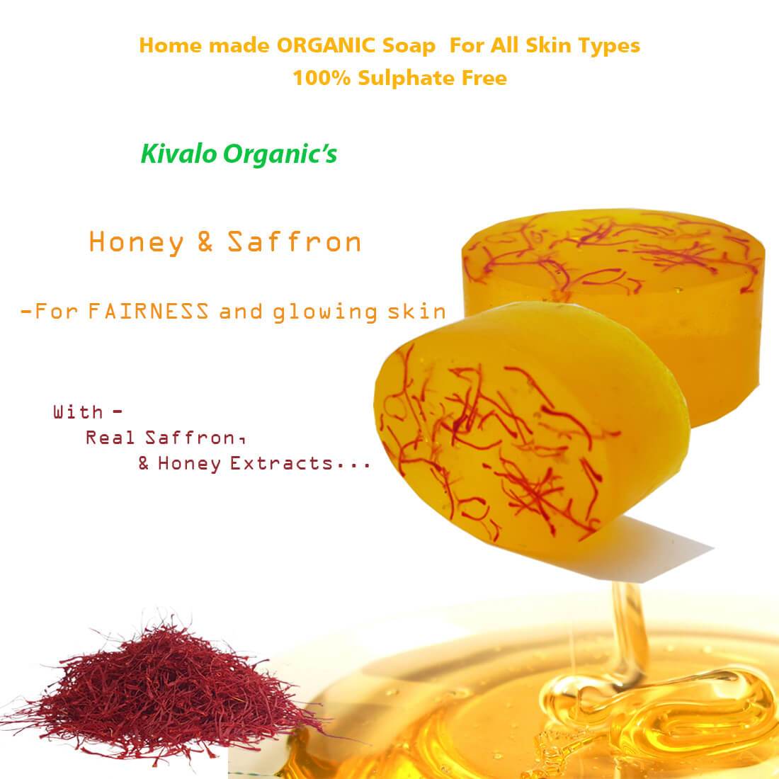 Organic Honey Saffron Soap
