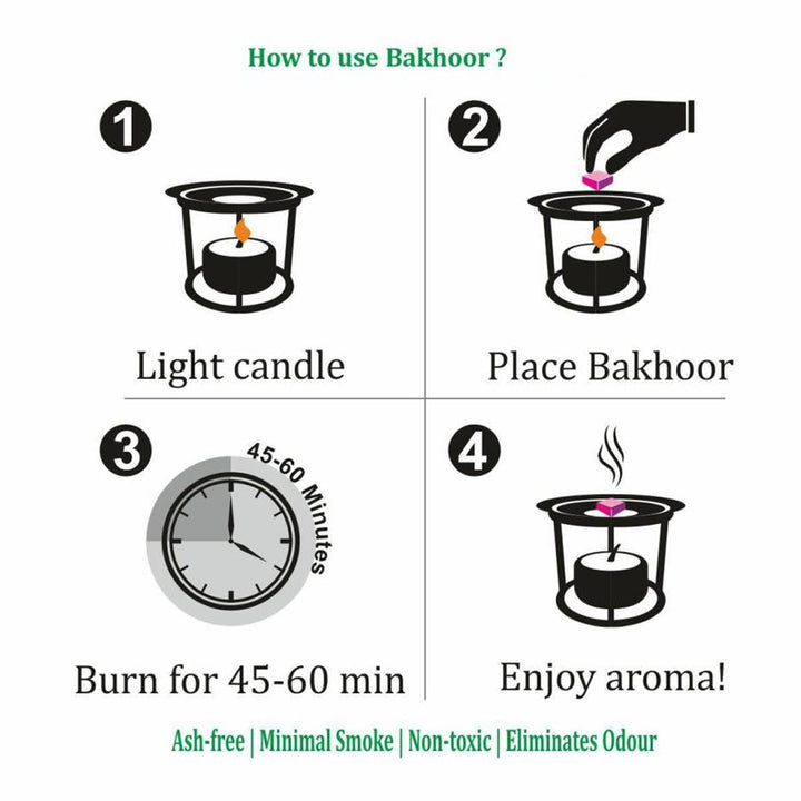 Electrical Bakhoor Burner &amp; 50g Fragrance Paste - Golden