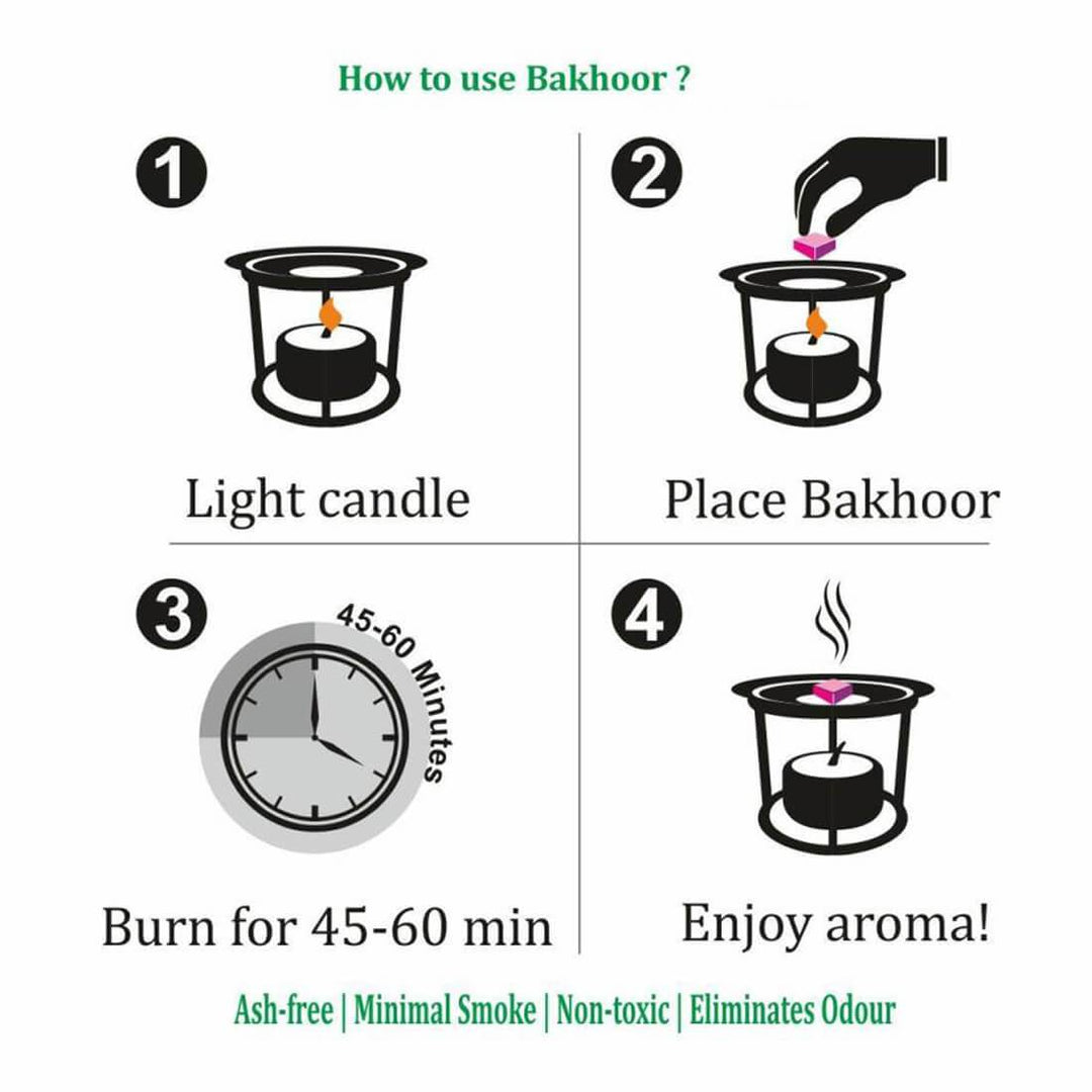 Electrical Bakhoor Burner &amp; 50g Fragrance Paste - Golden